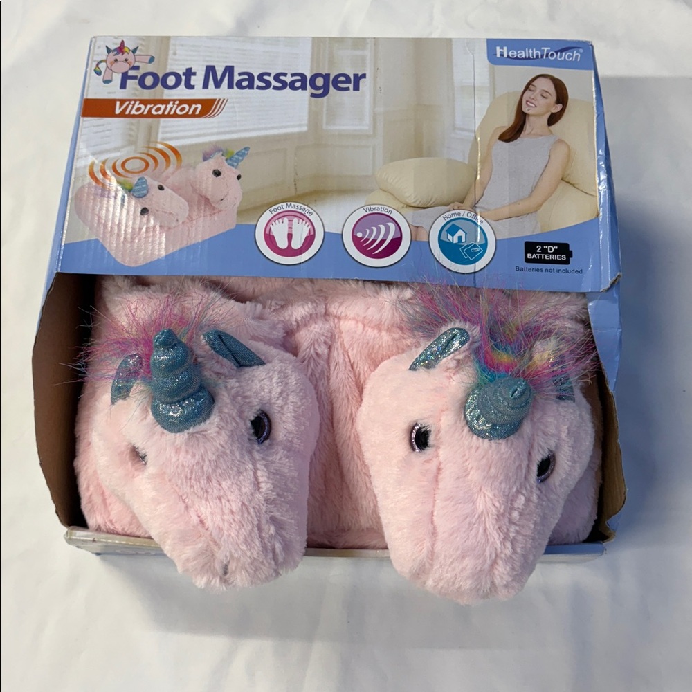 HealthTouch Pink Unicorn Foot Massager Vibration